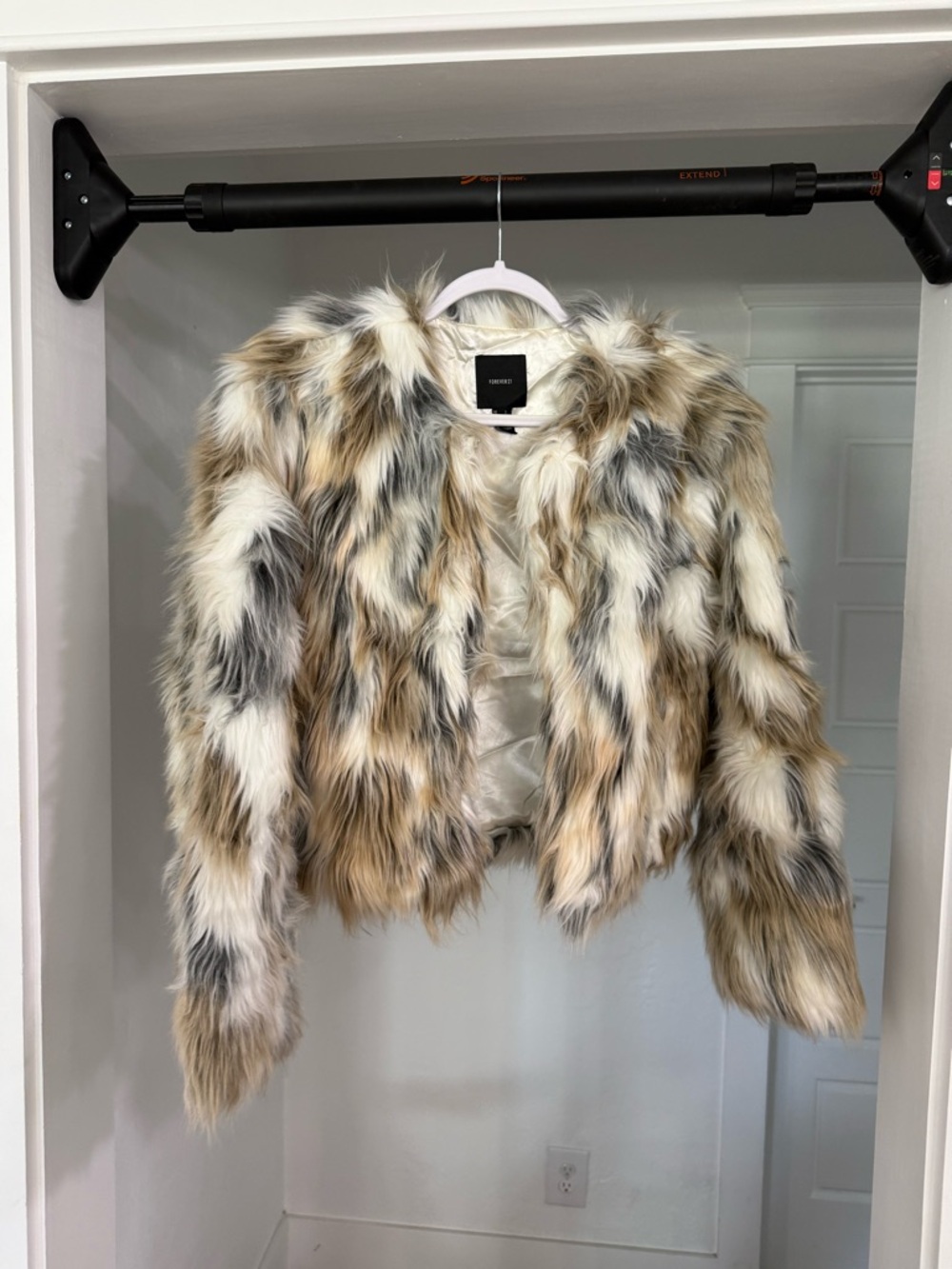 Forever 21 Neutrals Faux Fur Coat